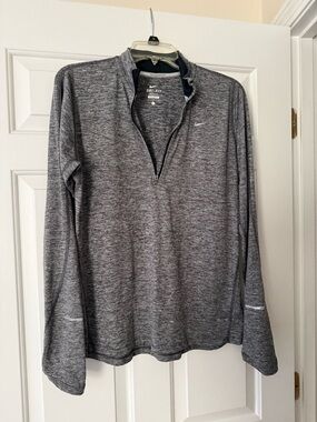 Nike Gray Heather Dri-FIT Running Pullover